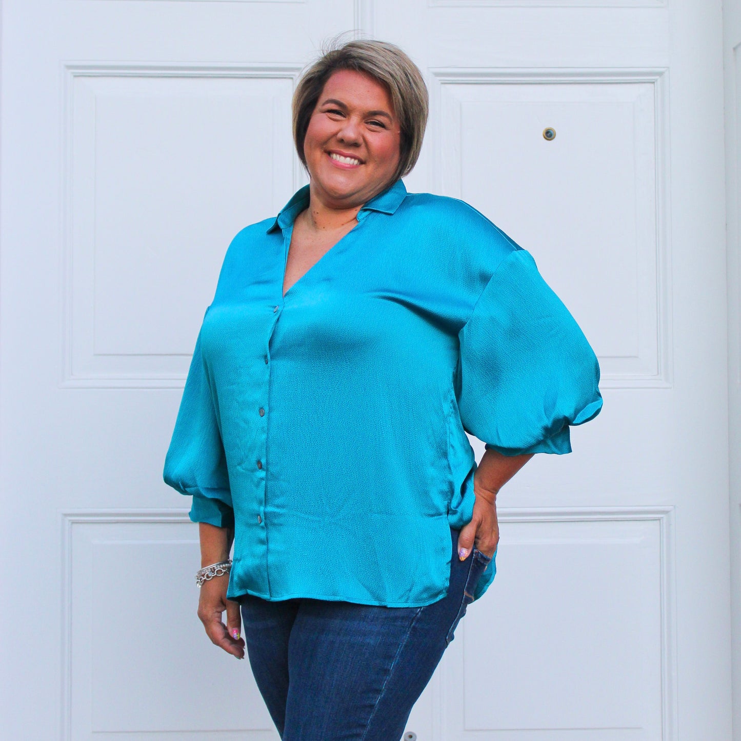 Capri Blue Blouse