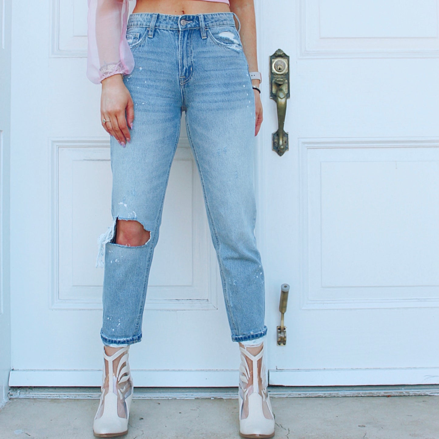 Flying Monkey: Boyfriend Cropped Jeans