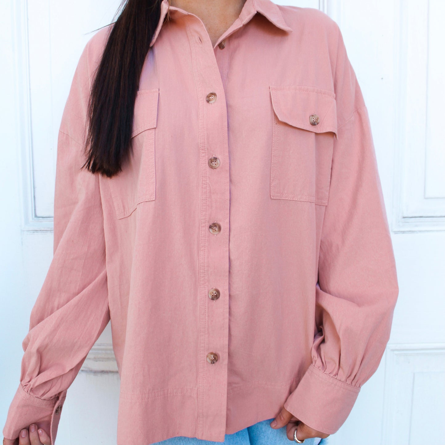 Dusty Pink Button Down
