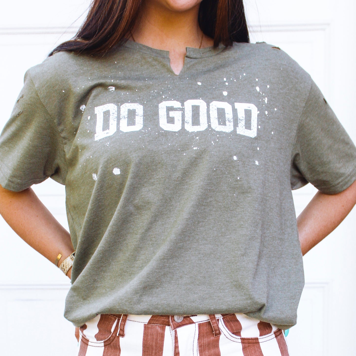 Do Good Distressed Tee