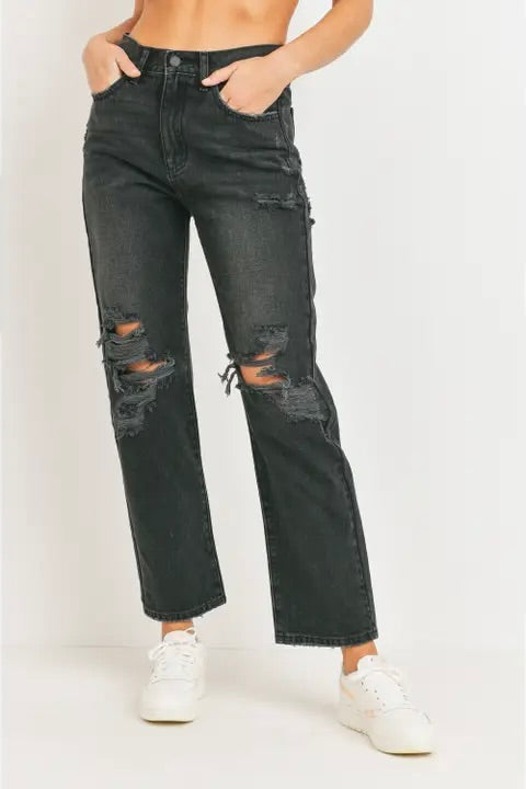 Anna Washed Black Jeans
