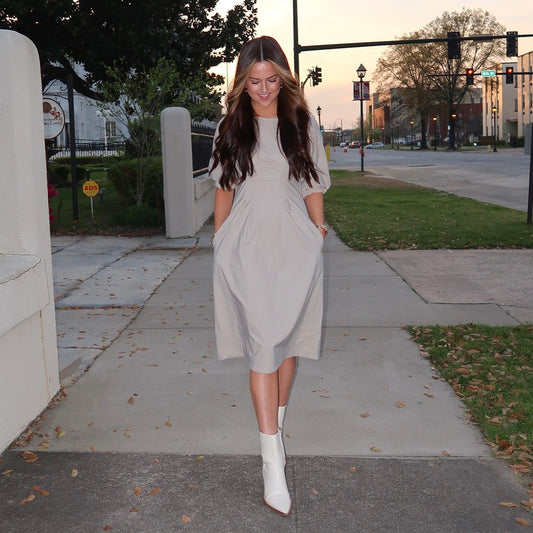 Marla Beige Midi Dress