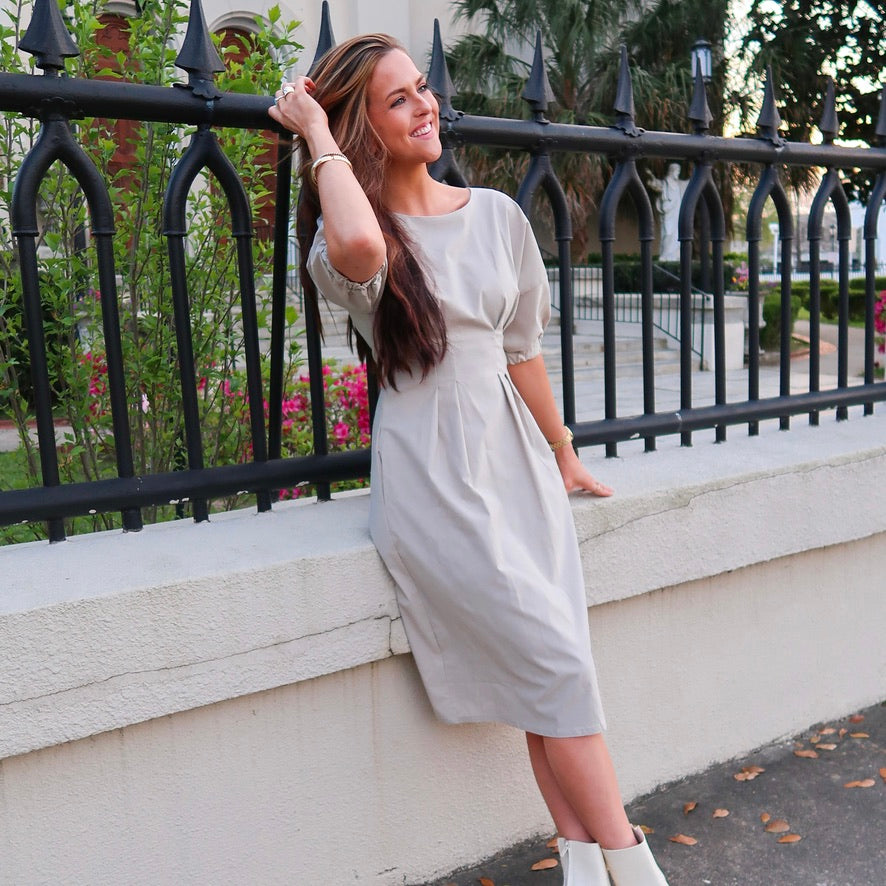 Marla Beige Midi Dress