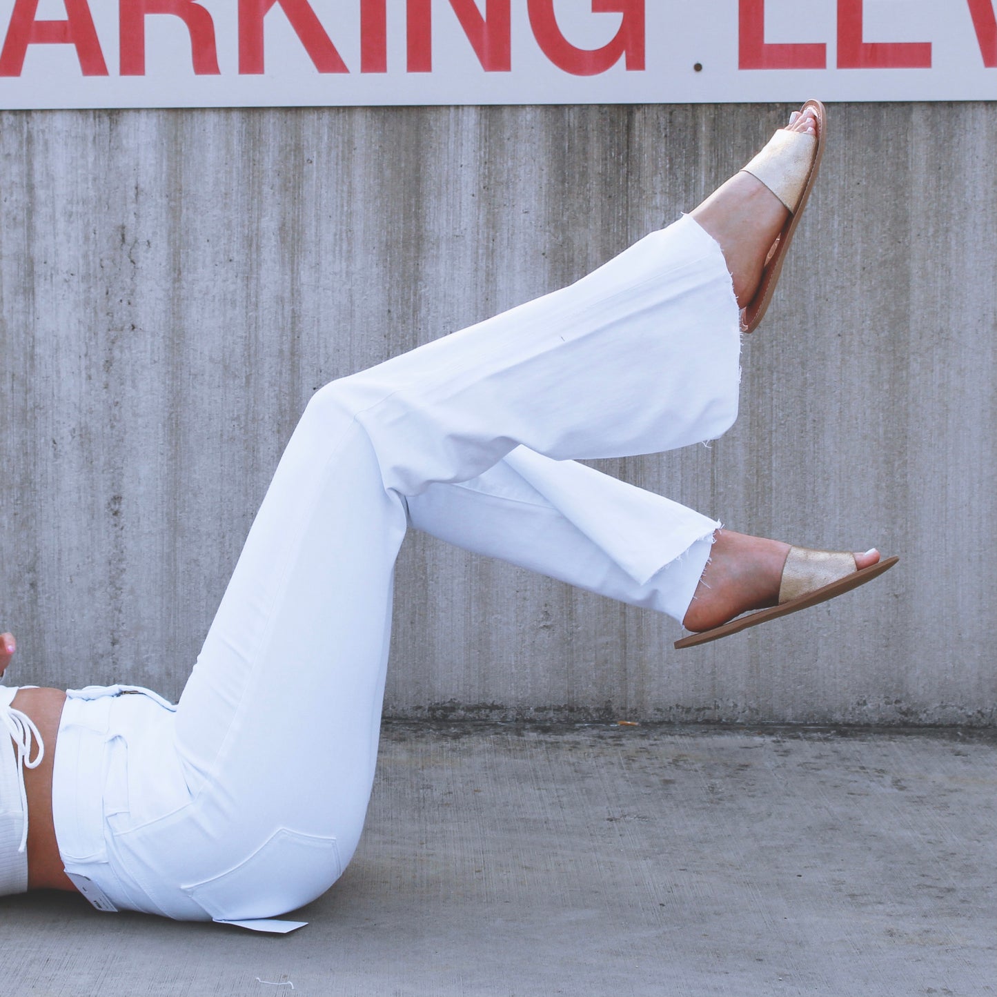Lonnie White High Rise Flares