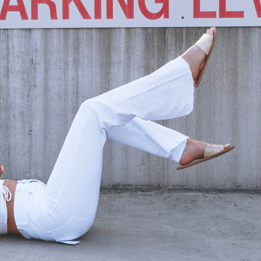 Lonnie White High Rise Flares