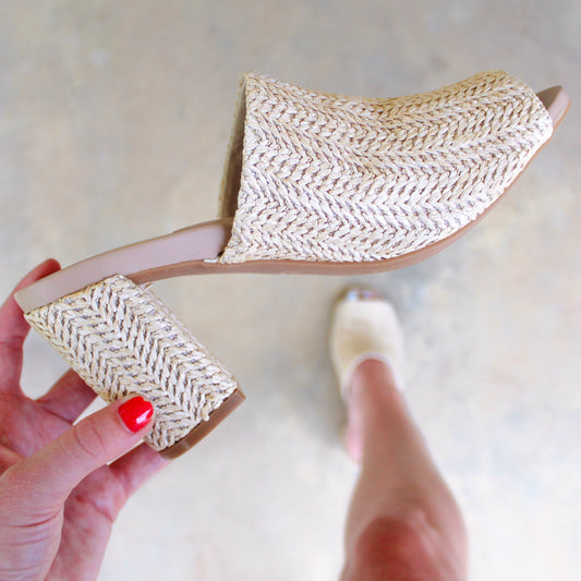 Noirel Raffia Mules