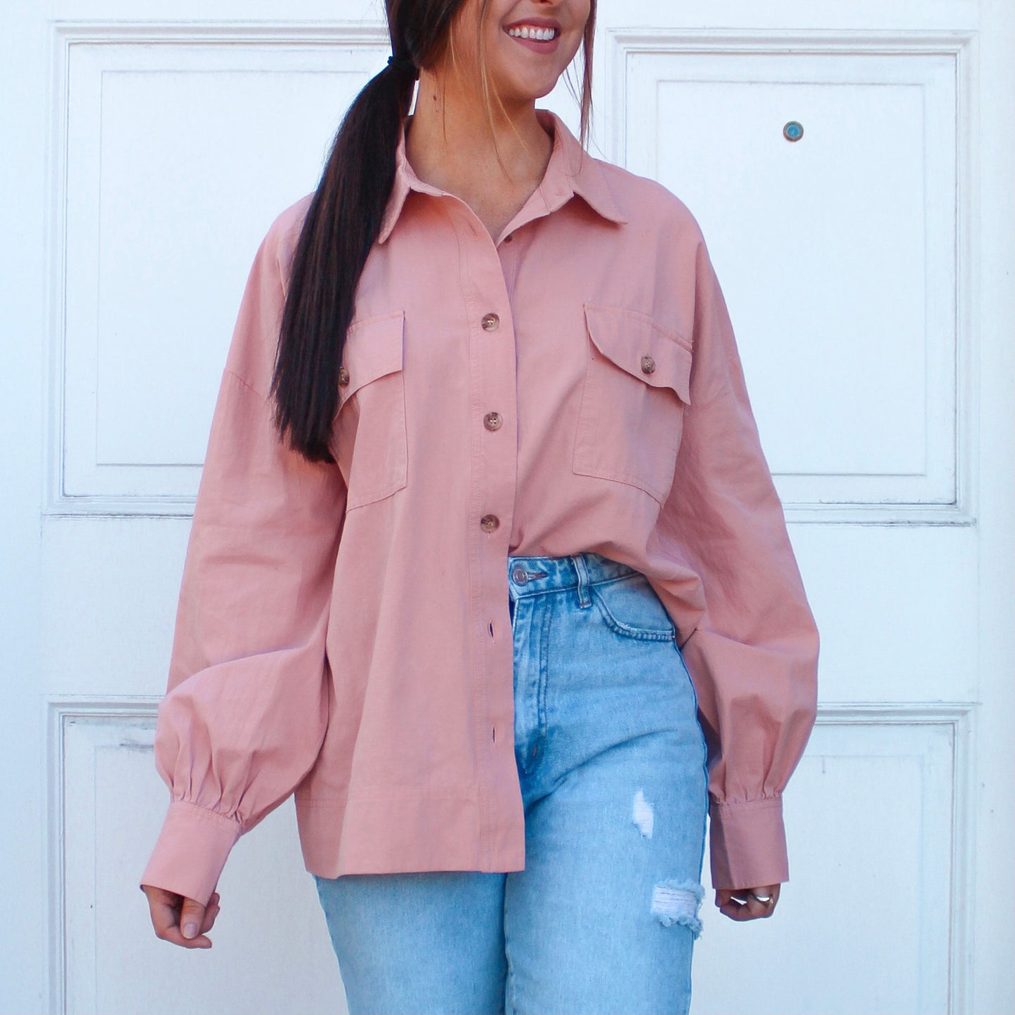 Dusty Pink Button Down